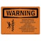 Signmission OSHA Sign, Rotating Driveline Contact Cause Death, 5in X 3.5in, 10PK, 3.5" W, 5" L, Landscape, PK10 OS-WS-D-35-L-12827-10PK - alternate 1